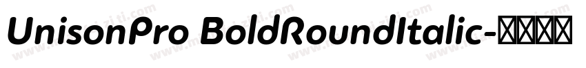 UnisonPro BoldRoundItalic字体转换